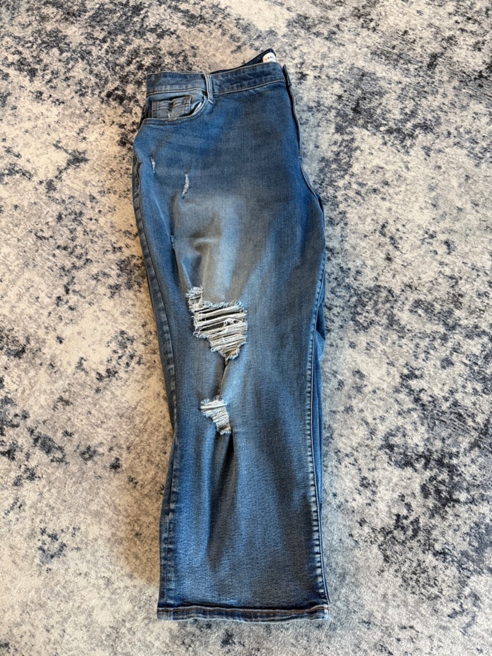 Lane Bryant Medium Blue Denim Cropped Jeans